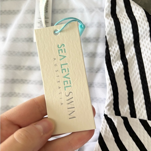 Sea Level swim high waist striped bottom size US 12 new - Picture 5 of 7